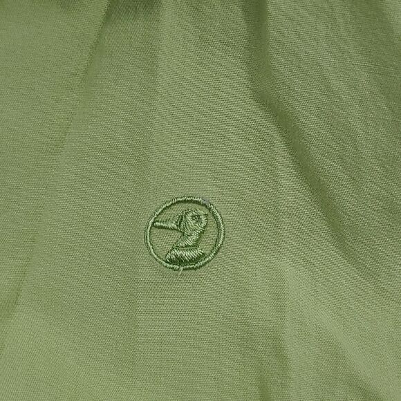 Duck Head Petite PS Lime Green Button Down Shirt Stripe Cuffs Summer Casual Top - Picture 4 of 8